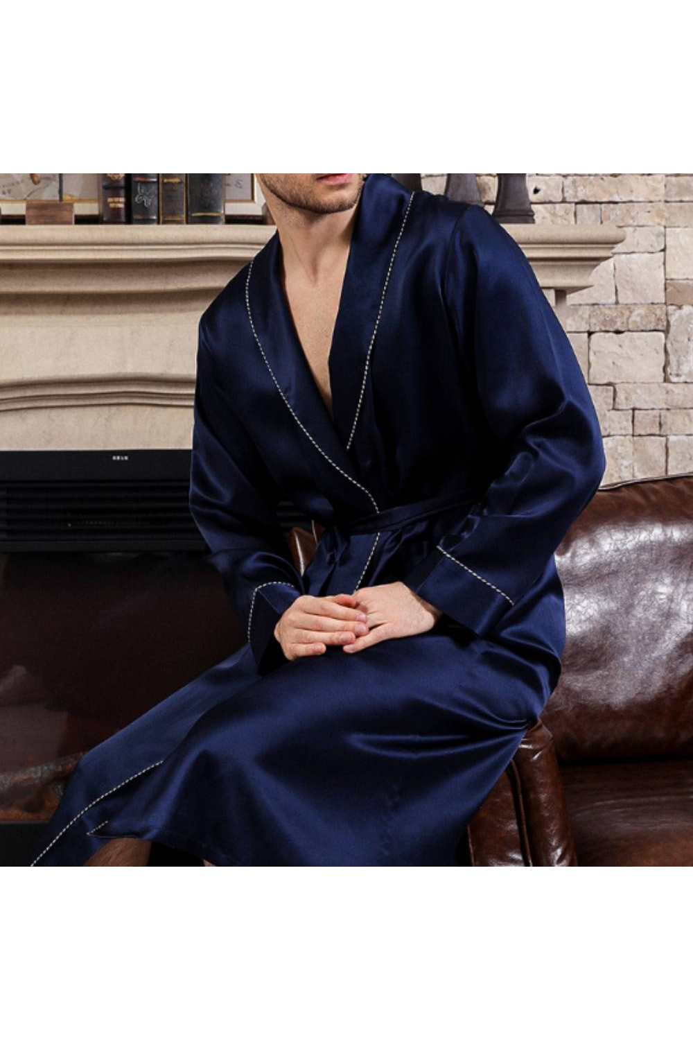 Men's Mulberry Silk Dressing Gown