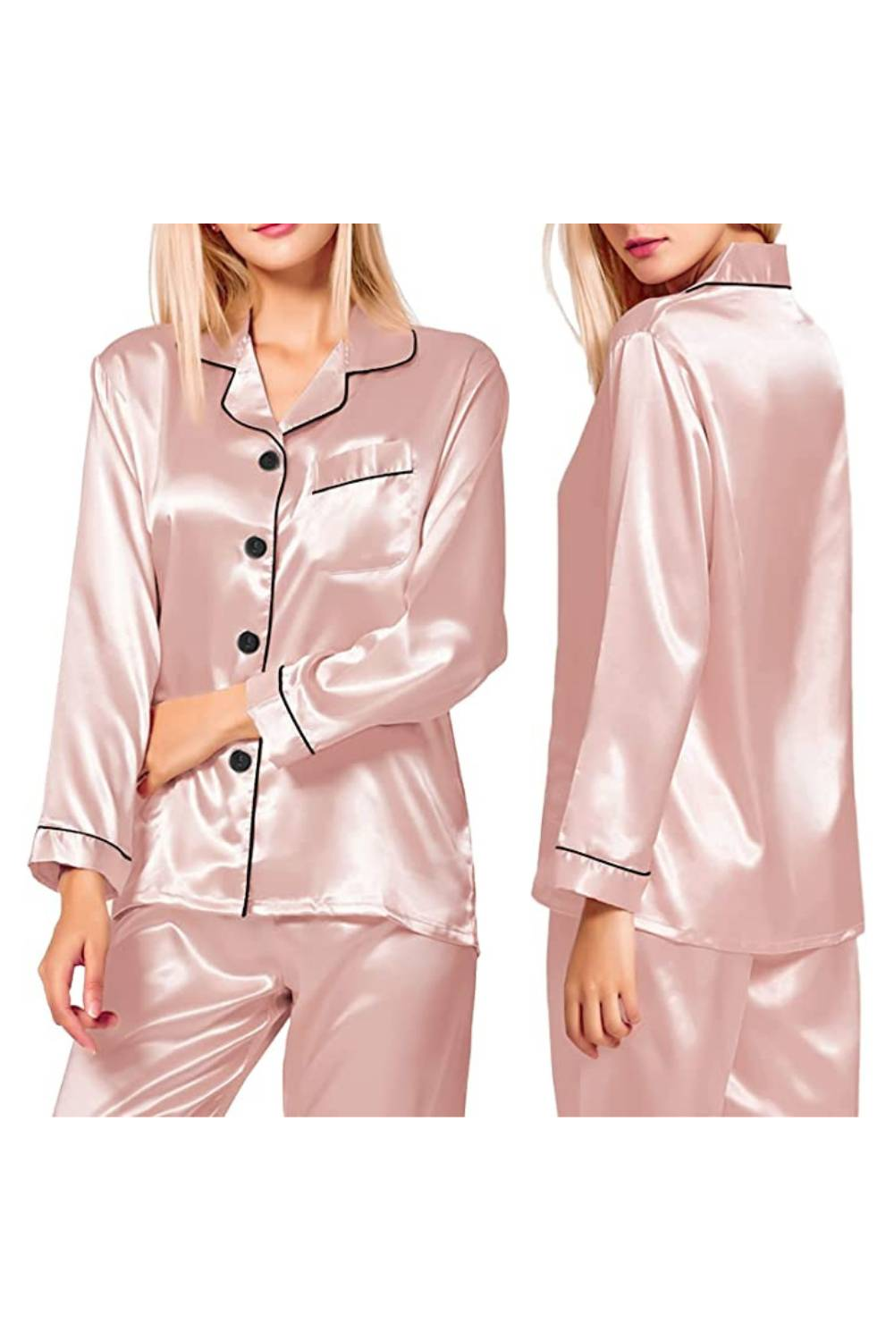 Women's Long Sleeve Satin Pajamas
