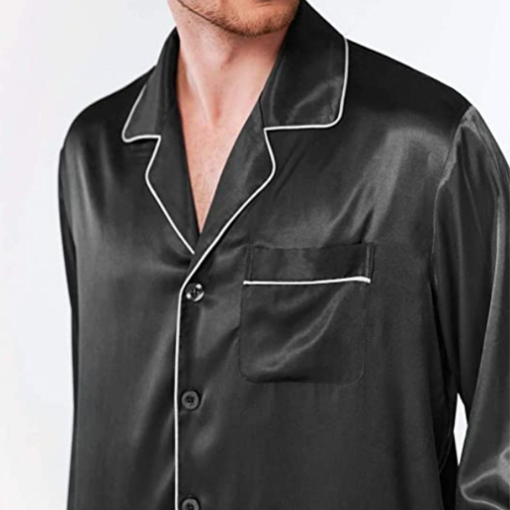 buy red satin silk pajamas online