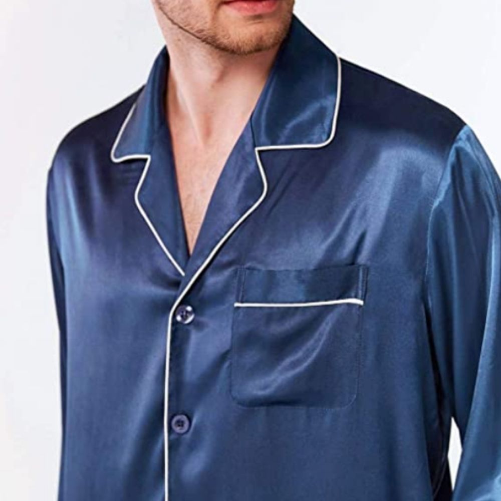 buy red satin silk pajamas online