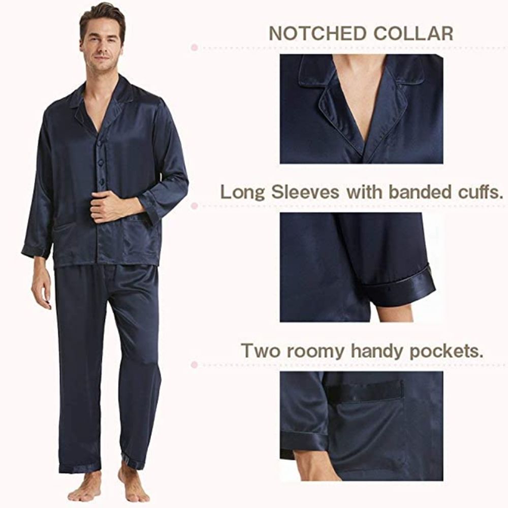 silk pjs for men