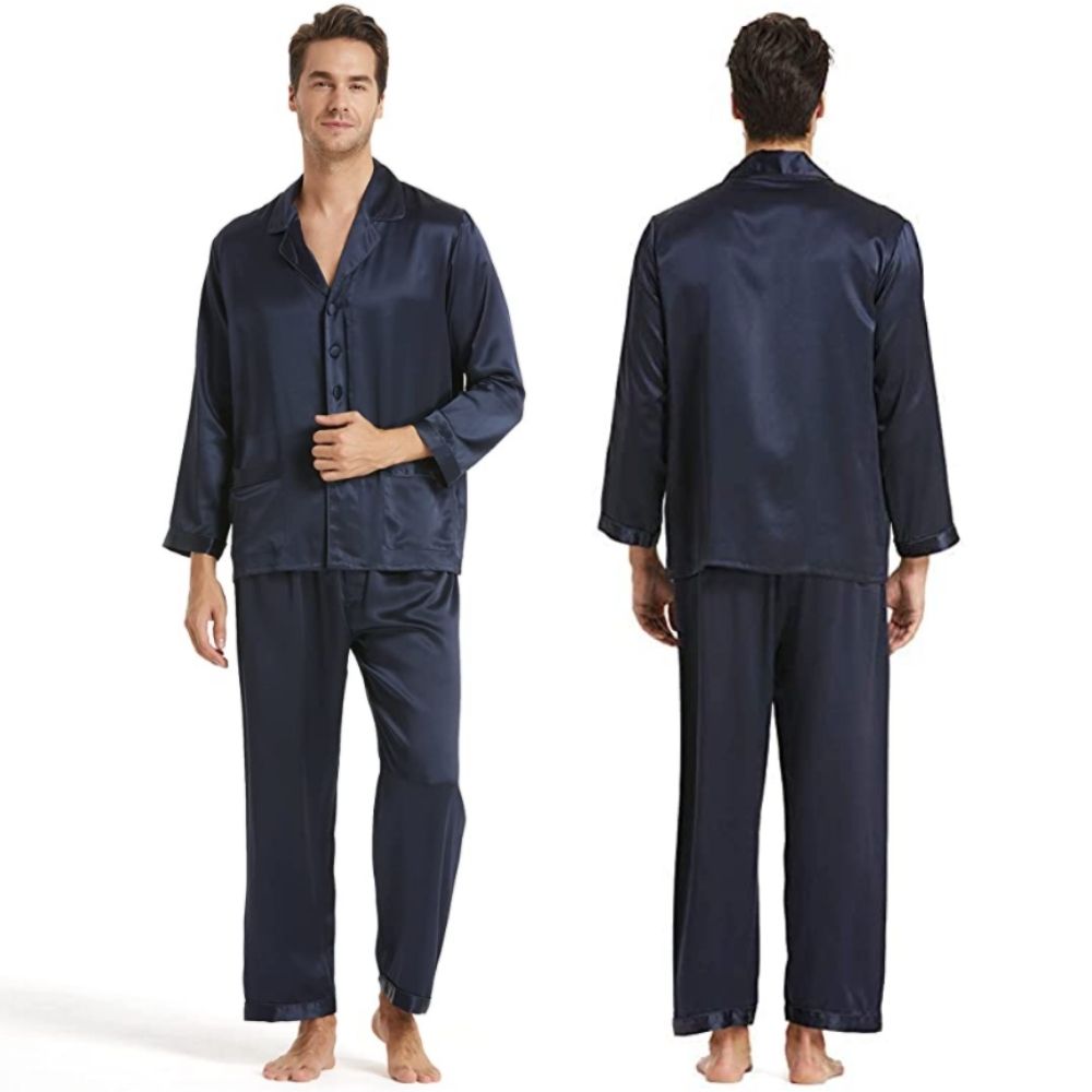 silk pjs for men