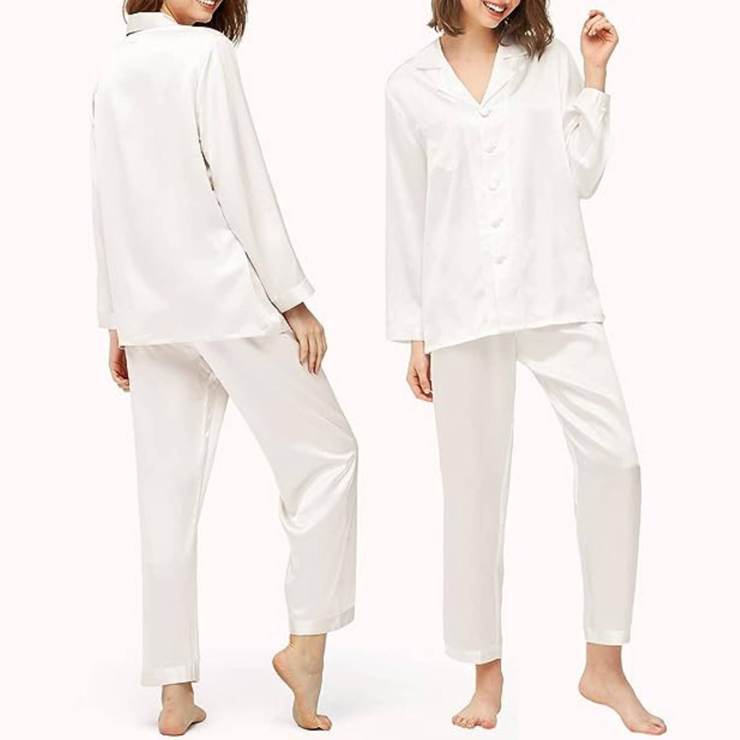 buy ladies blue silk lounge wear set