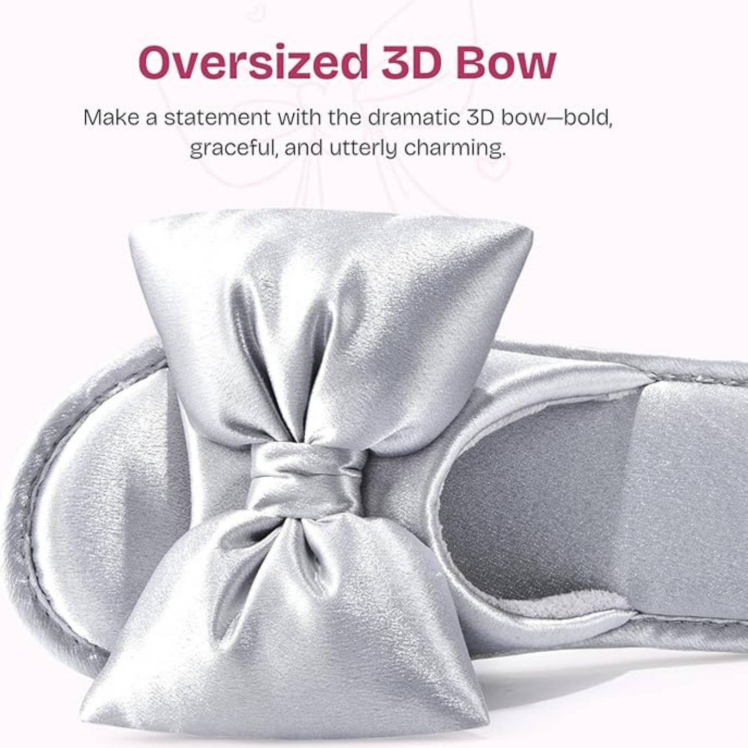 Women's Satin Bow Slippers: image 2