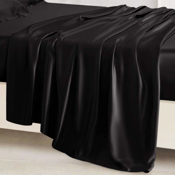buy black silk sheets