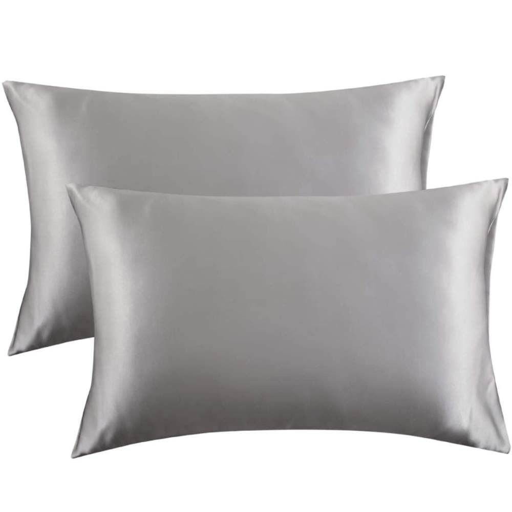 buy silver satin pillowcase